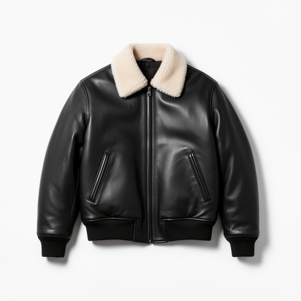 Shearling-Collar Bomber
